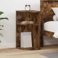 vidaXL End Table Καπνιστό Δρύς 29,6 x 29,6 x 60 εκ Επεξεργασμένο Ξύλο