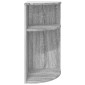 vidaXL End Table Γκρίζο Σονομα 29,6 x 29,6 x 60 εκ Επεξεργασμένο Ξύλο