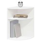 vidaXL End Table Λευκό 39,7 x 39,7 x 60 εκ Επεξεργασμένο Ξύλο