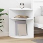 vidaXL End Table Λευκό 39,7 x 39,7 x 60 εκ Επεξεργασμένο Ξύλο