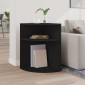 vidaXL End Table Μαύρο 39,7 x 39,7 x 60 εκ Επεξεργασμένο Ξύλο