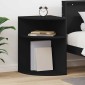 vidaXL End Table Μαύρο 39,7 x 39,7 x 60 εκ Επεξεργασμένο Ξύλο