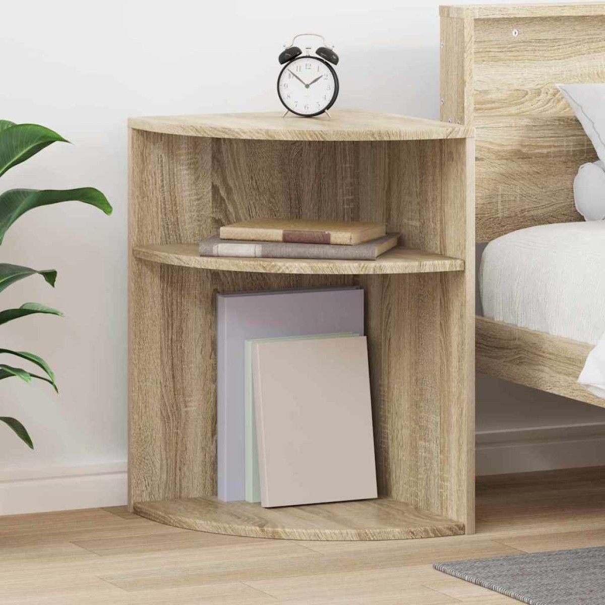 vidaXL End Table Δρύς Sonoma 39,7 x 39,7 x 60 εκ Επεξεργασμένο Ξύλο