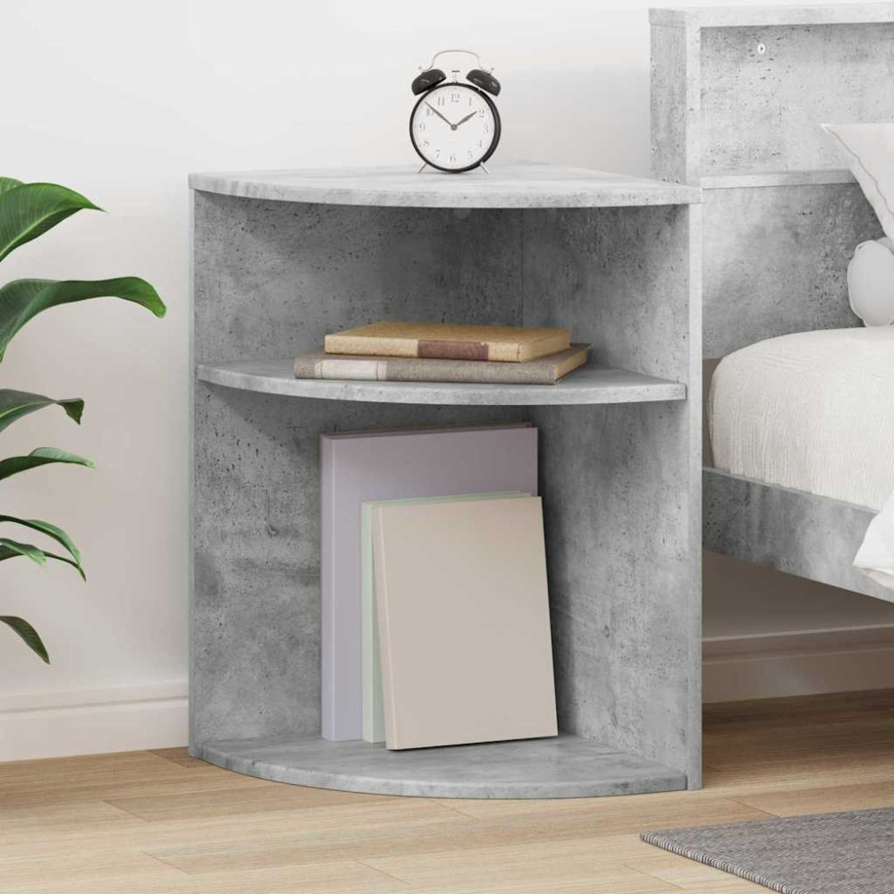 vidaXL End Table Σκυρόδεμα Γκρι 39,7 x 39,7 x 60 εκ Επεξεργασμένο Ξύλο