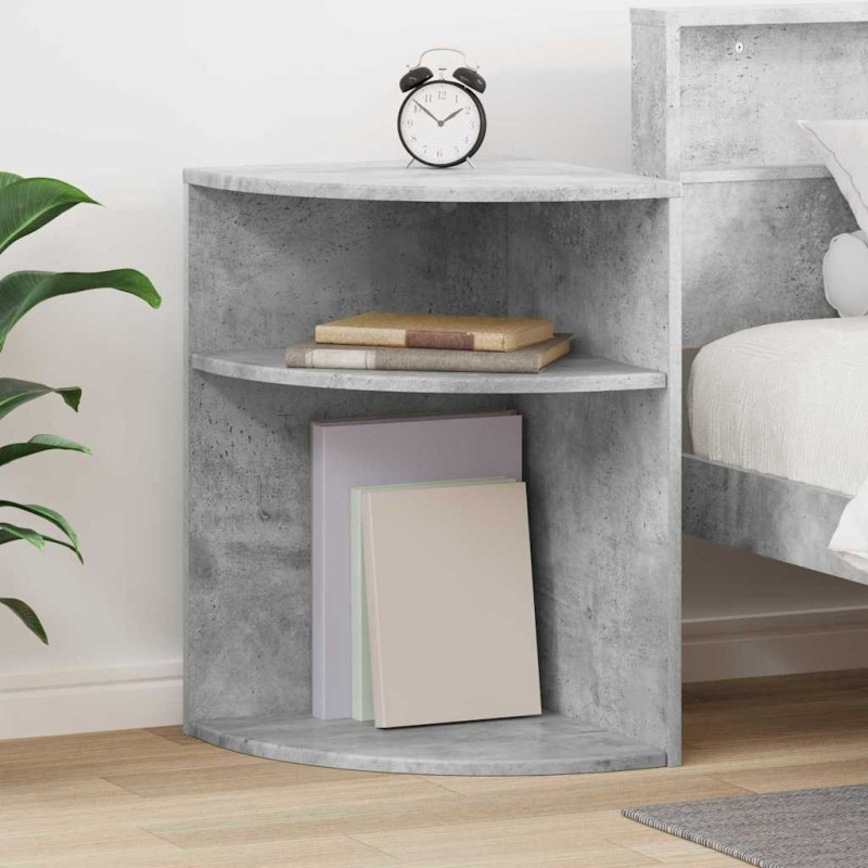 vidaXL End Table Σκυρόδεμα Γκρι 39,7 x 39,7 x 60 εκ Επεξεργασμένο Ξύλο