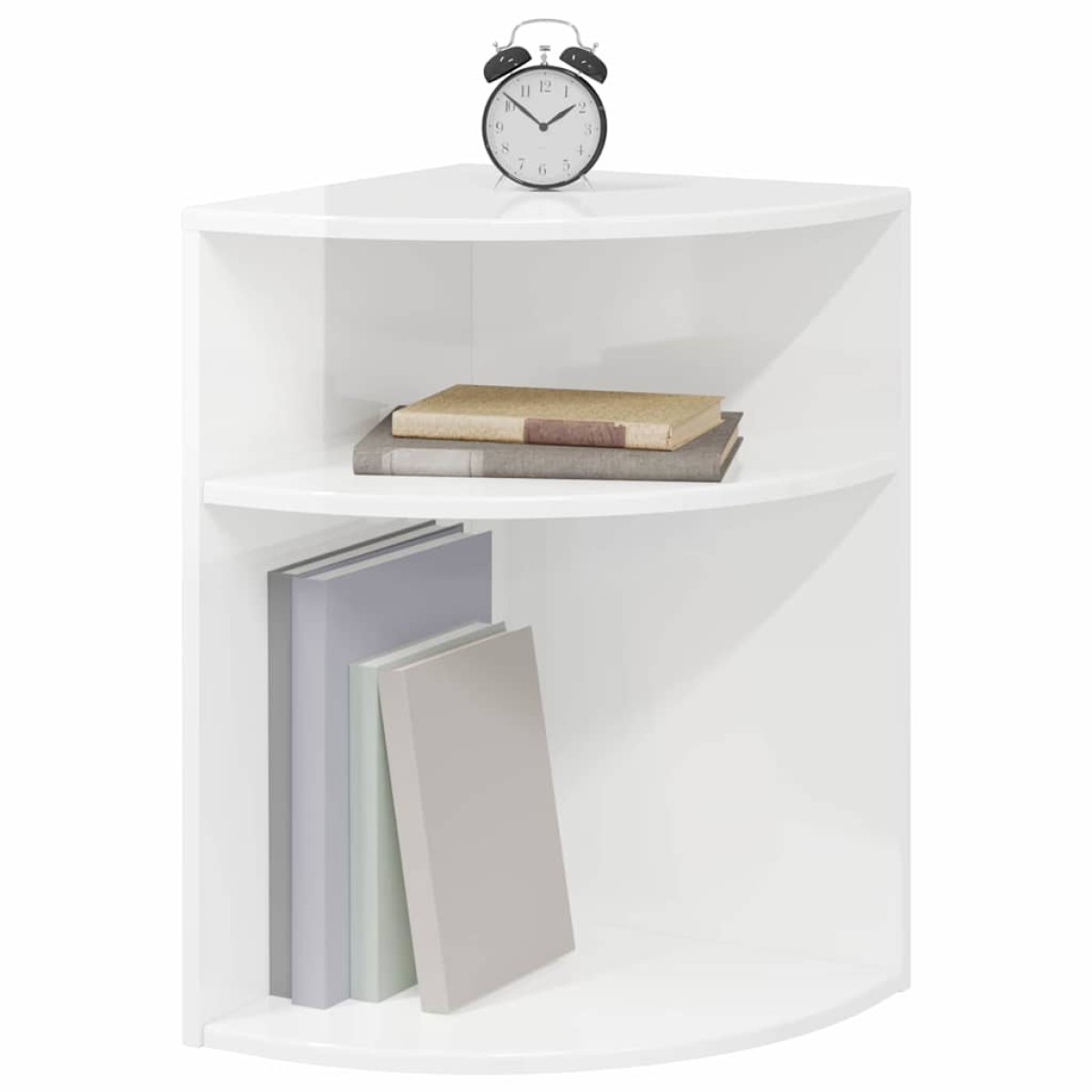 vidaXL End Table Υψηλής γυαλάδας λευκό 39,7 x 39,7 x 60 εκ
