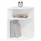 vidaXL End Table Υψηλής γυαλάδας λευκό 39,7 x 39,7 x 60 εκ