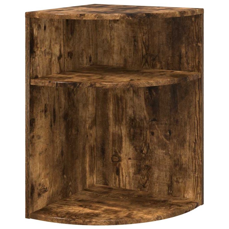 vidaXL End Table Καπνιστό Δρύς 39,7 x 39,7 x 60 εκ Επεξεργασμένο Ξύλο