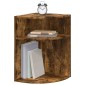 vidaXL End Table Καπνιστό Δρύς 39,7 x 39,7 x 60 εκ Επεξεργασμένο Ξύλο