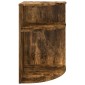 vidaXL End Table Καπνιστό Δρύς 39,7 x 39,7 x 60 εκ Επεξεργασμένο Ξύλο