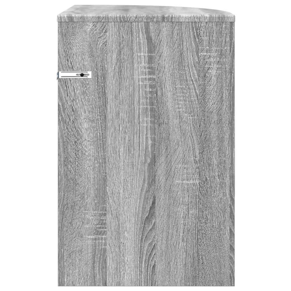 vidaXL End Table Γκρίζο Σονομα 39,7 x 39,7 x 60 εκ Επεξεργασμένο Ξύλο