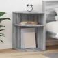 vidaXL End Table Γκρίζο Σονομα 39,7 x 39,7 x 60 εκ Επεξεργασμένο Ξύλο