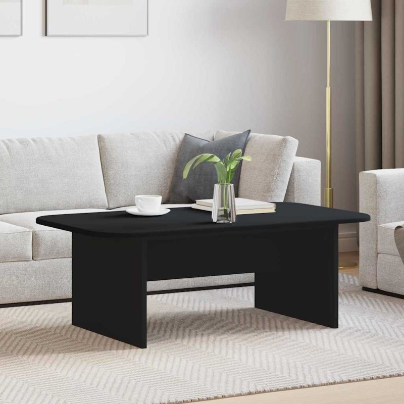 vidaXL Τραπεζάκι σαλονιού Μαύρο 93 x 53 x 33 εκ Επεξεργασμένο Ξύλο