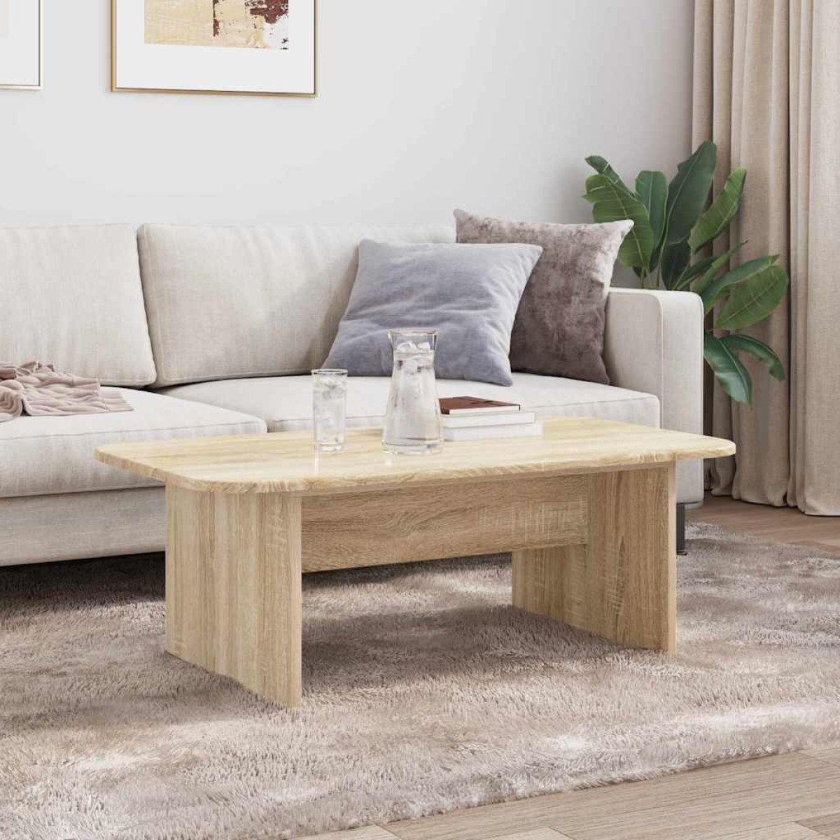 vidaXL Τραπεζάκι σαλονιού Δρύς Sonoma 93 x 53 x 33 εκ