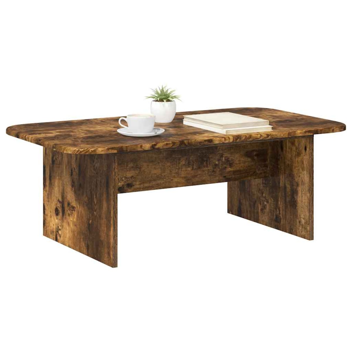 vidaXL Τραπεζάκι σαλονιού Καπνιστό Δρύς 93 x 53 x 33 εκ