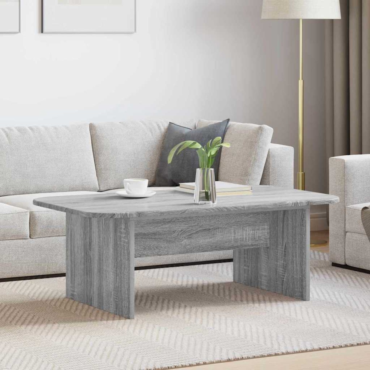 vidaXL Τραπεζάκι σαλονιού Γκρίζο Σονομα 93 x 53 x 33 εκ