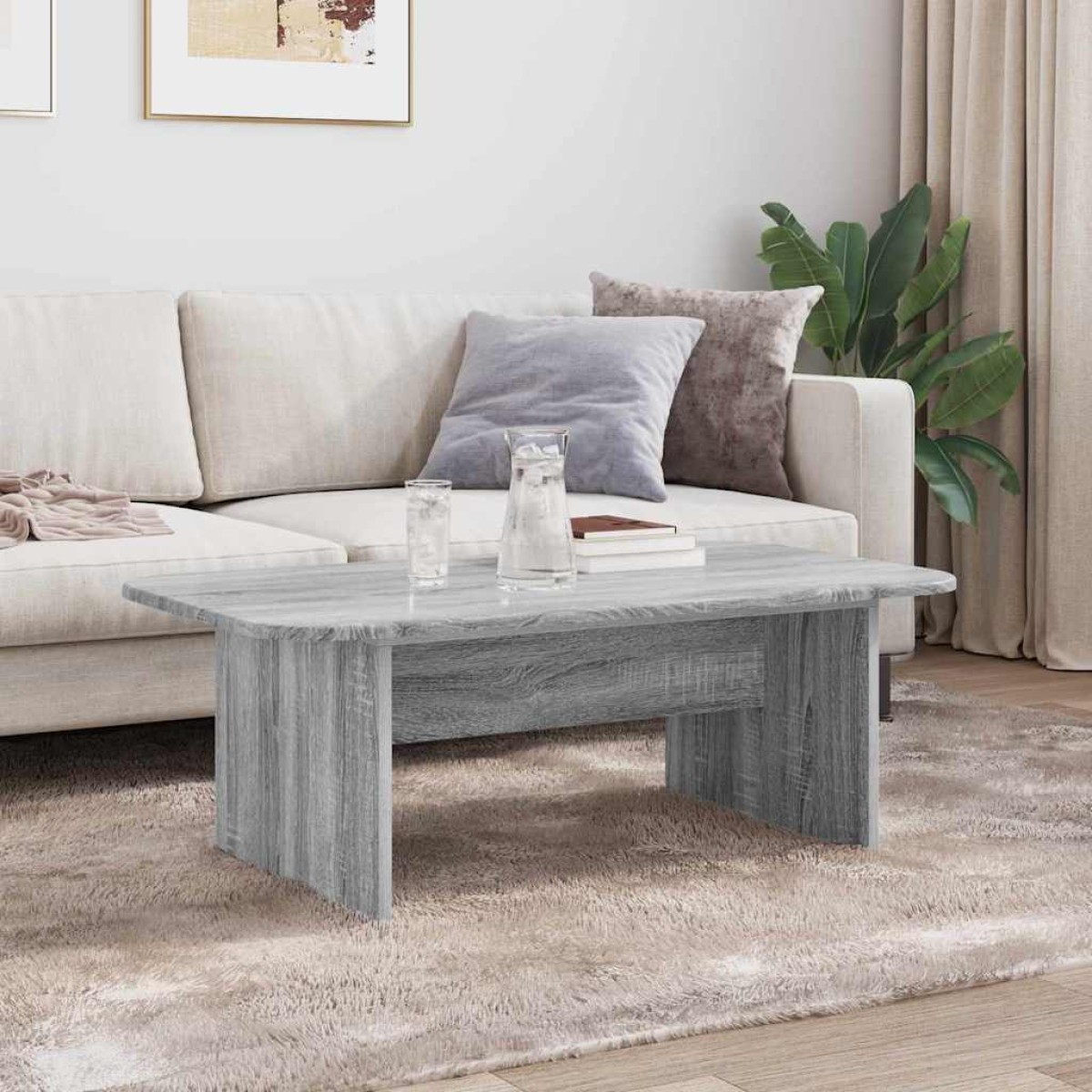 vidaXL Τραπεζάκι σαλονιού Γκρίζο Σονομα 93 x 53 x 33 εκ