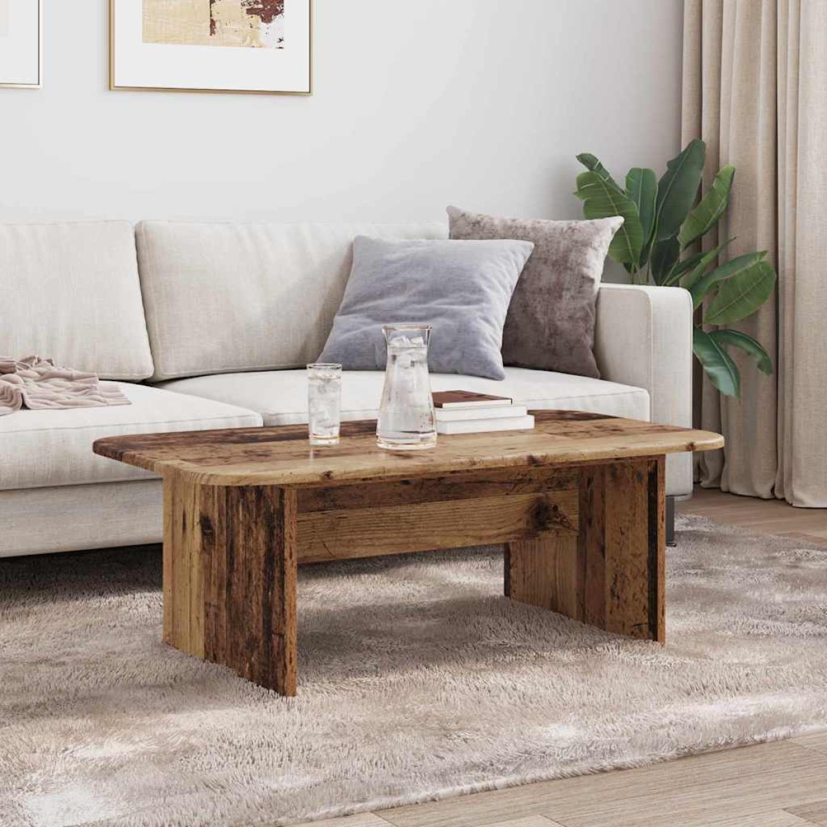 vidaXL Τραπεζάκι σαλονιού Παλιό ξύλο 93 x 53 x 33 εκ