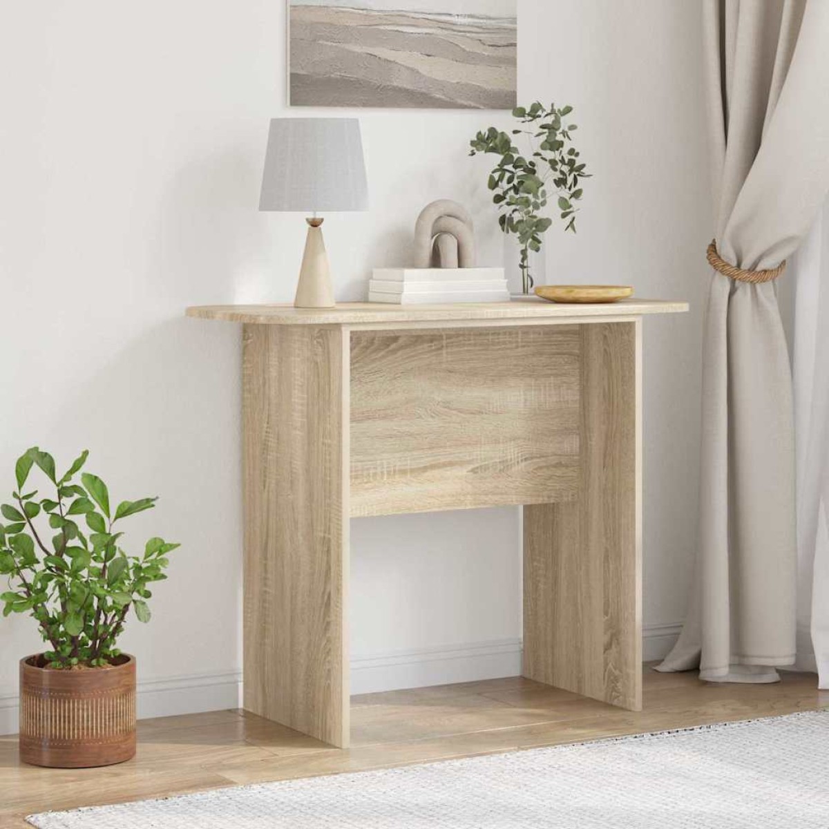 vidaXL Τραπέζι κονσόλας Δρύς Sonoma 93 x 40 x 75 εκ Επεξεργασμένο Ξύλο