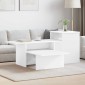 vidaXL Τραπέζι κονσόλας Λευκό 91,5 x 35 x 38,5 εκ Επεξεργασμένο Ξύλο