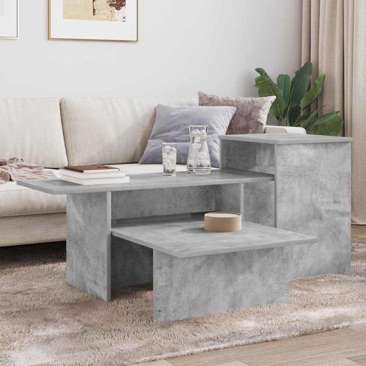 vidaXL Τραπέζι κονσόλας Σκυρόδεμα Γκρι 91,5 x 35 x 38,5 εκ