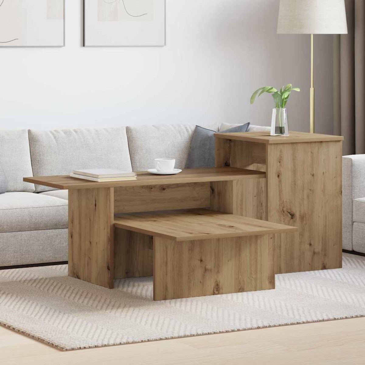vidaXL Τραπέζι κονσόλας Artisan Oak 91,5 x 35 x 38,5 εκ