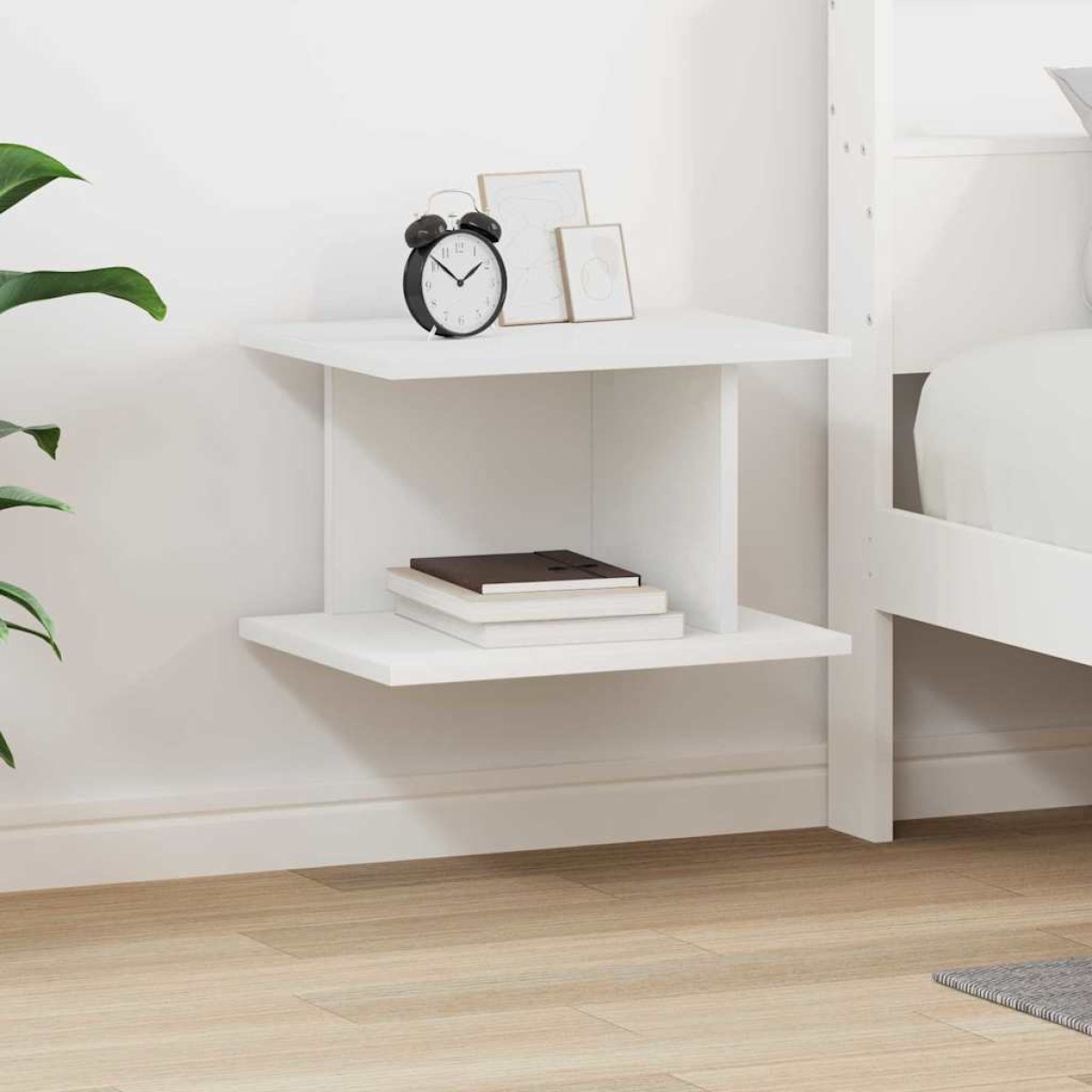 vidaXL Κομοδίνο Λευκό 40 x 30 x 25 εκ Επεξεργασμένο Ξύλο