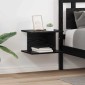 vidaXL Κομοδίνο 2 τμχ. Μαύρη Οξυά 40 x 30 x 25 εκ Επεξεργασμένο Ξύλο
