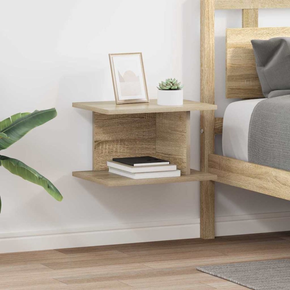 vidaXL Κομοδίνο 2 τμχ. Δρύς Sonoma 40 x 30 x 25 εκ Επεξεργασμένο Ξύλο