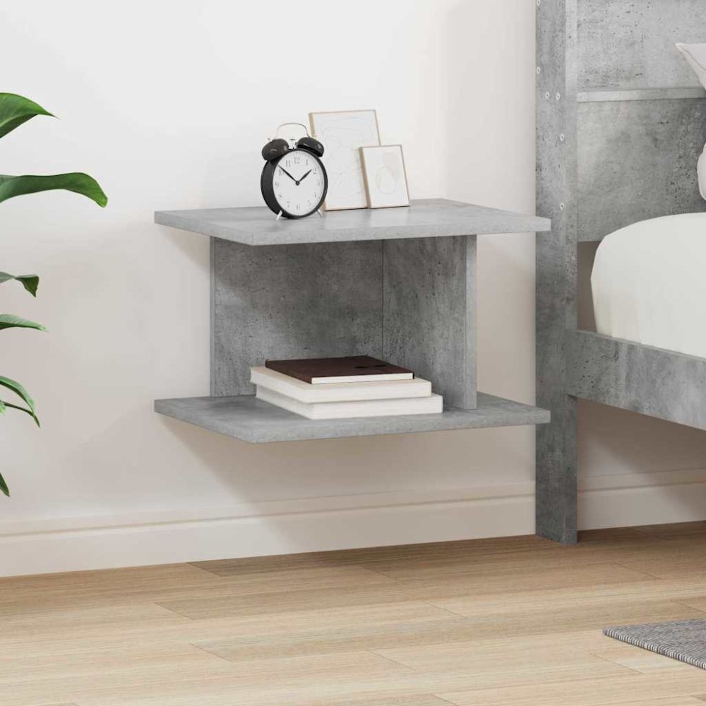 vidaXL Κομοδίνο Σκυρόδεμα Γκρι 40 x 30 x 25 εκ Επεξεργασμένο Ξύλο