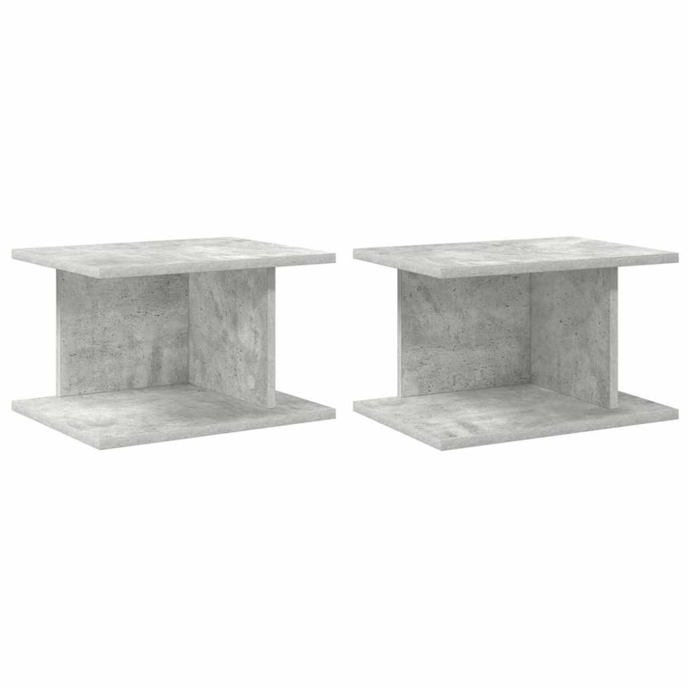 vidaXL Κομοδίνο 2 τμχ. Σκυρόδεμα Γκρι 40 x 30 x 25 εκ