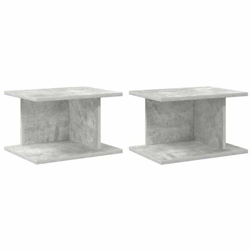 vidaXL Κομοδίνο 2 τμχ. Σκυρόδεμα Γκρι 40 x 30 x 25 εκ