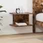 vidaXL Κομοδίνο Καπνιστό Δρύς 40 x 30 x 25 εκ Επεξεργασμένο Ξύλο