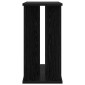 vidaXL End Table Μαύρη Οξυά 35 x 25 x 50 εκ Επεξεργασμένο Ξύλο