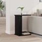 vidaXL End Table Μαύρη Οξυά 35 x 25 x 50 εκ Επεξεργασμένο Ξύλο