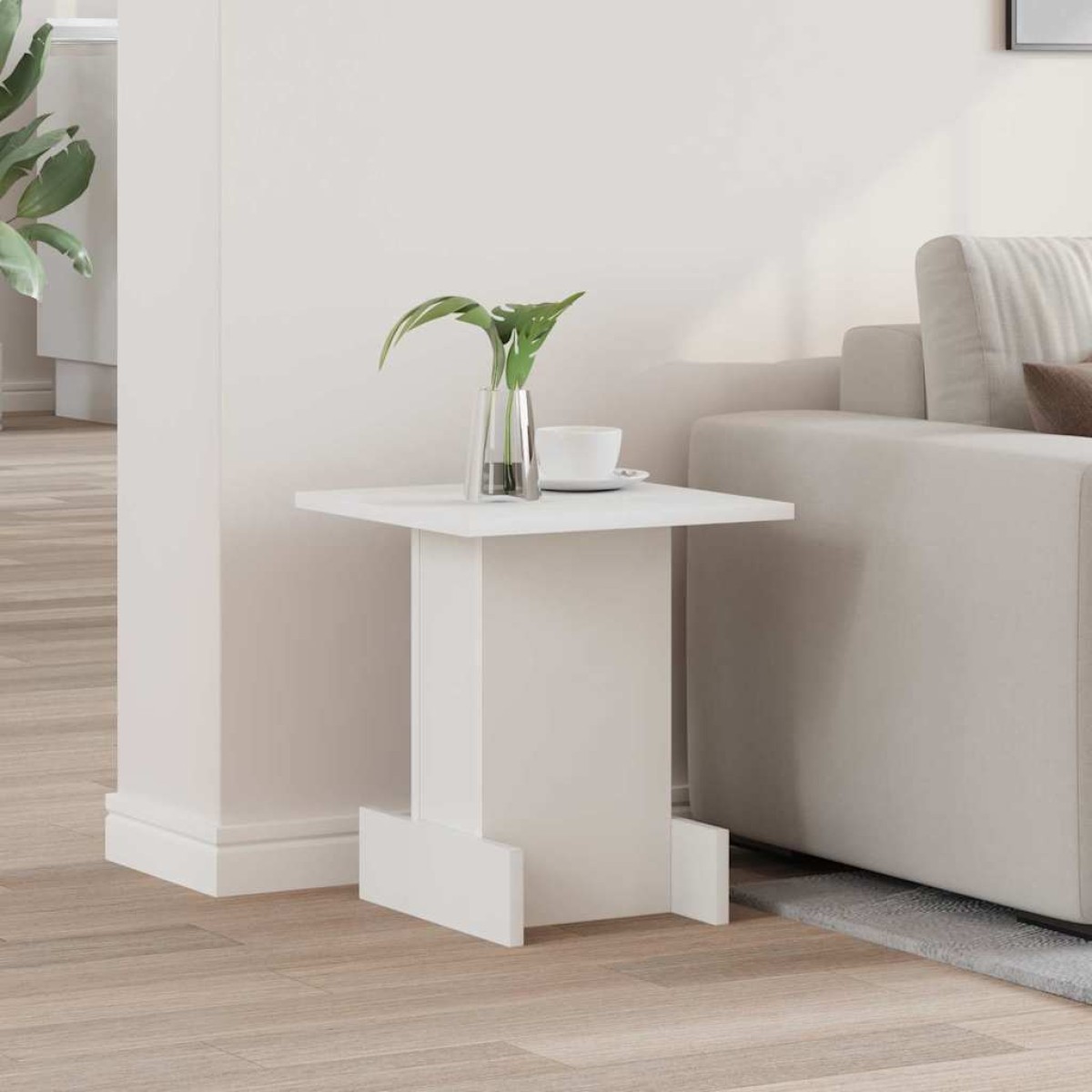 vidaXL End Table Λευκό 35,5 x 35 x 40 εκ Επεξεργασμένο Ξύλο