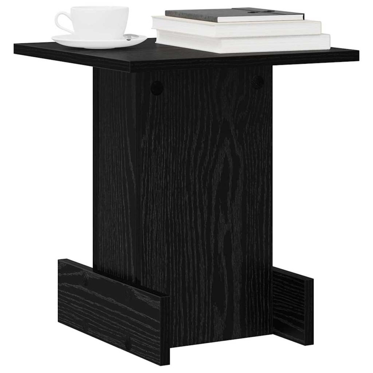 vidaXL End Table Μαύρη Οξυά 35,5 x 35 x 40 εκ Επεξεργασμένο Ξύλο