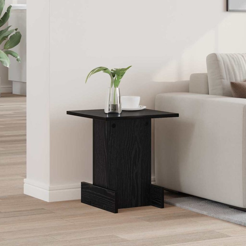 vidaXL End Table Μαύρη Οξυά 35,5 x 35 x 40 εκ Επεξεργασμένο Ξύλο
