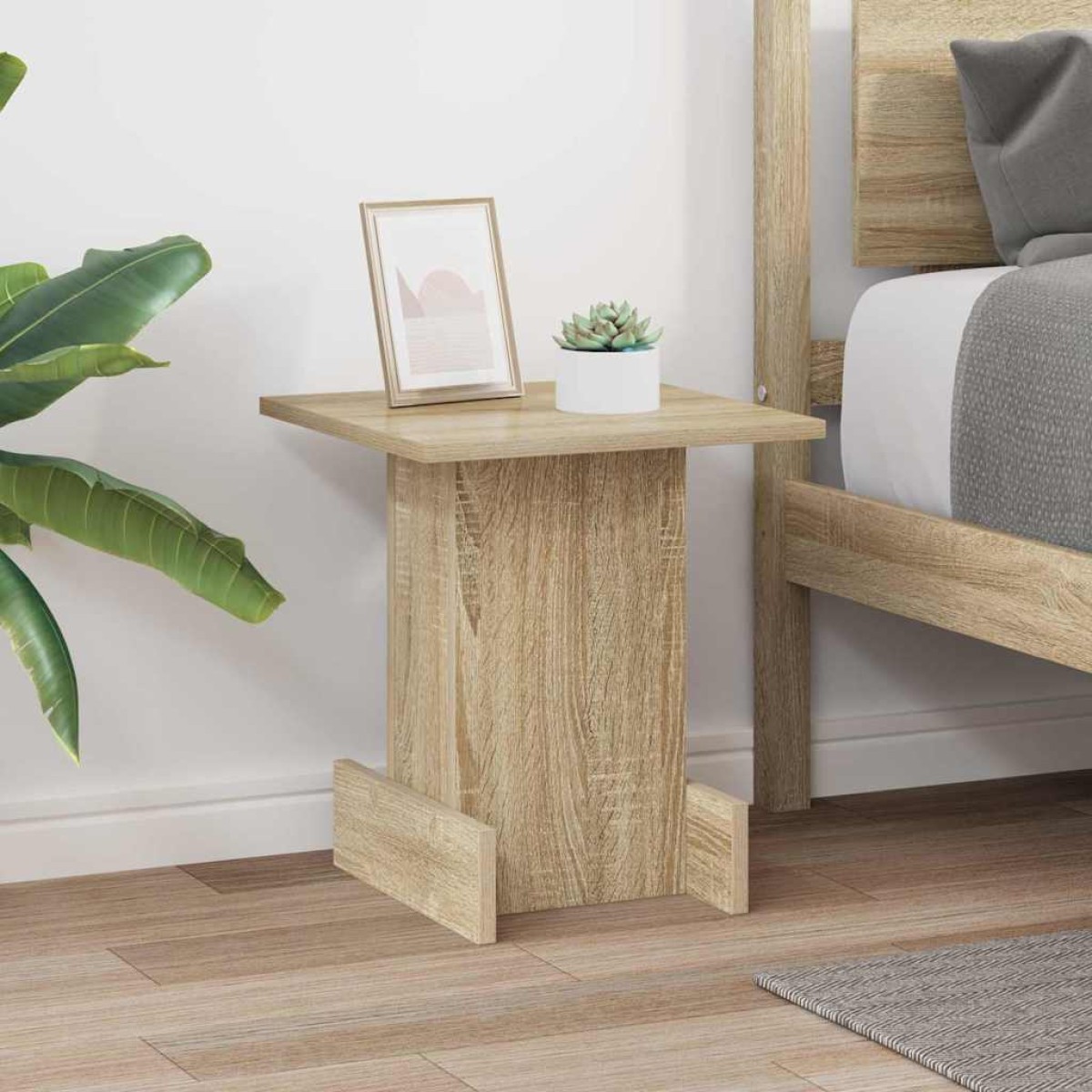 vidaXL End Table Δρύς Sonoma 35,5 x 35 x 40 εκ Επεξεργασμένο Ξύλο