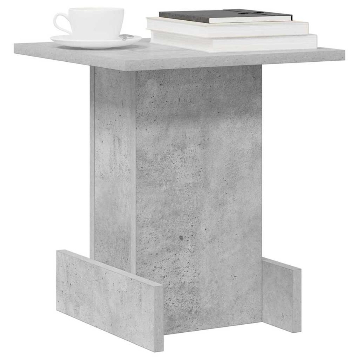 vidaXL End Table Σκυρόδεμα Γκρι 35,5 x 35 x 40 εκ Επεξεργασμένο Ξύλο