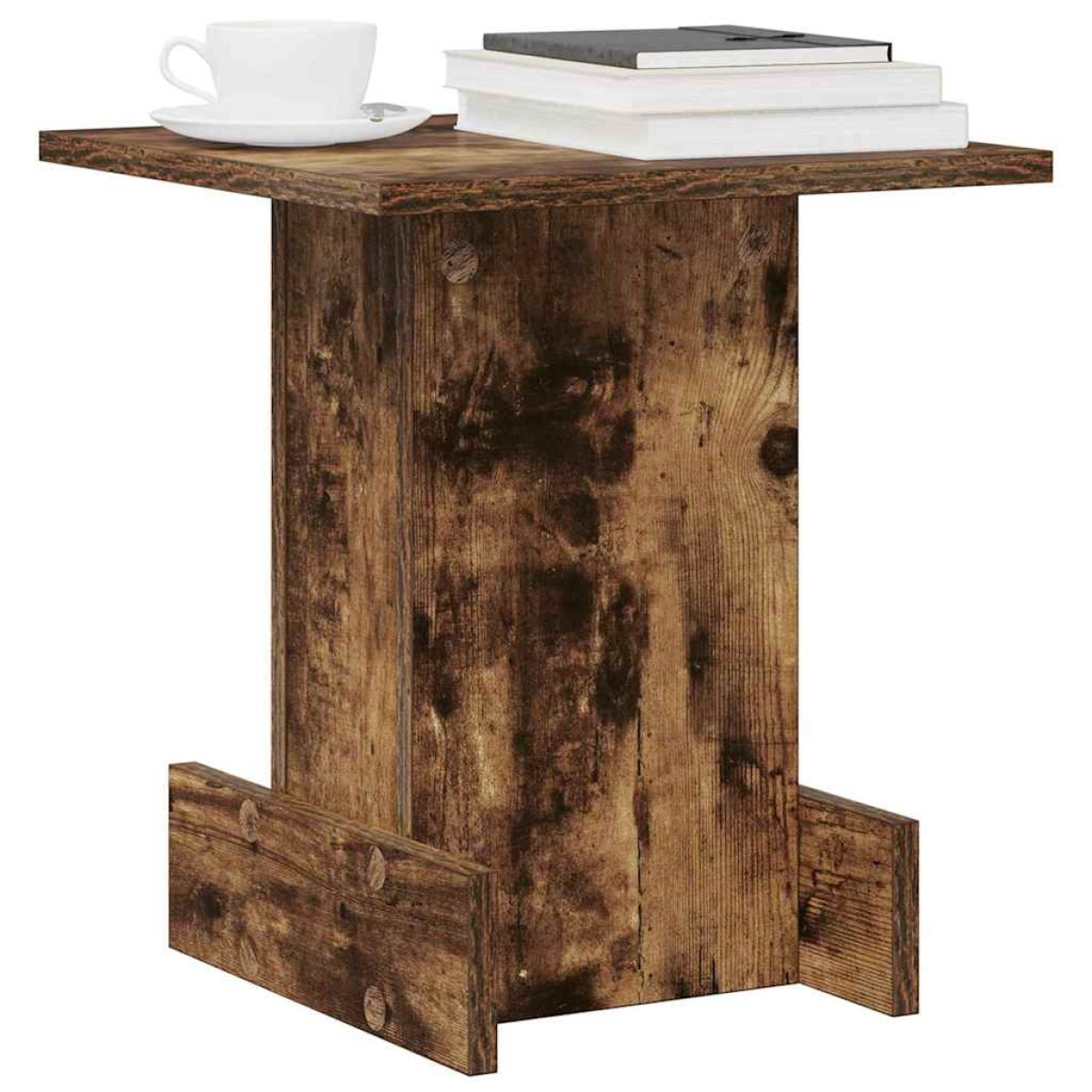 vidaXL End Table Καπνιστό Δρύς 35,5 x 35 x 40 εκ Επεξεργασμένο Ξύλο