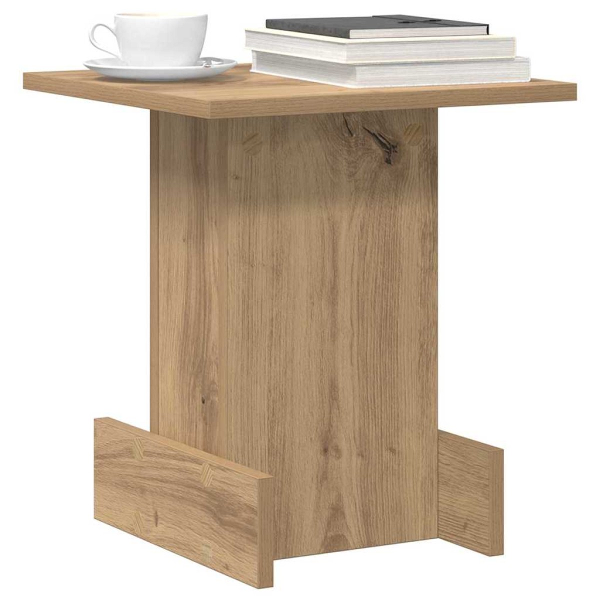 vidaXL End Table Artisan Oak 35,5 x 35 x 40 εκ Επεξεργασμένο Ξύλο