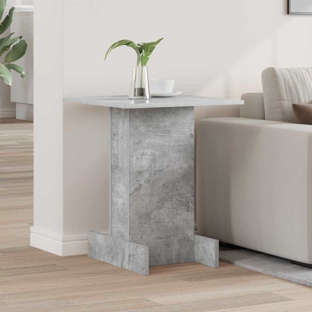 vidaXL End Table Σκυρόδεμα Γκρι 44,5 x 45 x 55 εκ Επεξεργασμένο Ξύλο