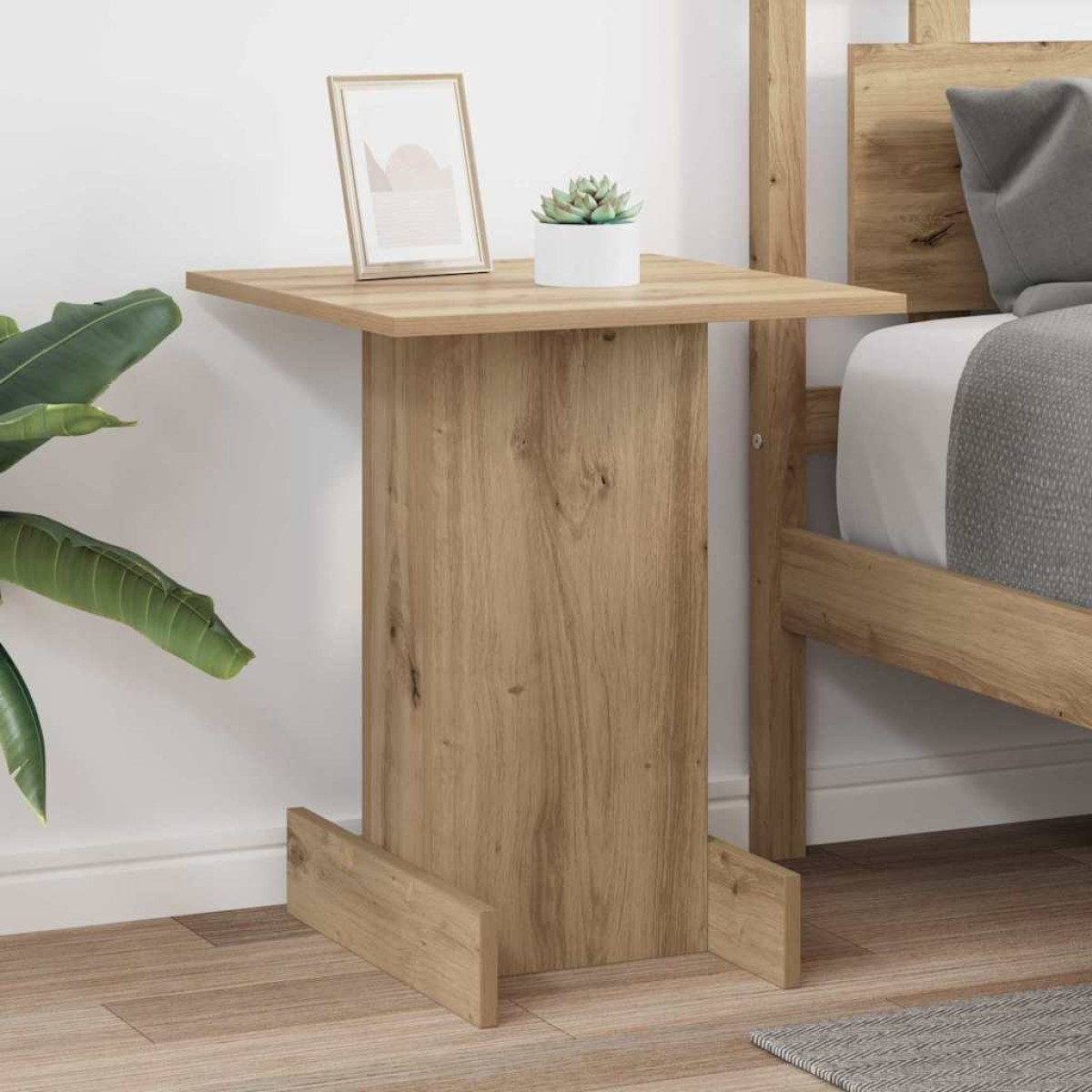 vidaXL End Table Artisan Oak 44,5 x 45 x 55 εκ Επεξεργασμένο Ξύλο