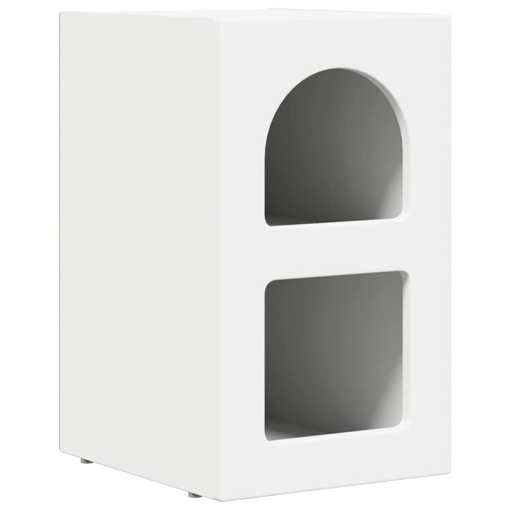 vidaXL Κομοδίνο ELST Λευκό 29,5 x 33,5 x 50 εκ Επεξεργασμένο Ξύλο
