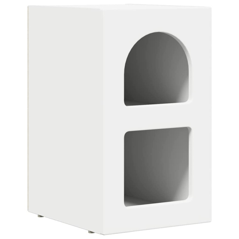 vidaXL Κομοδίνο ELST Λευκό 29,5 x 33,5 x 50 εκ Επεξεργασμένο Ξύλο