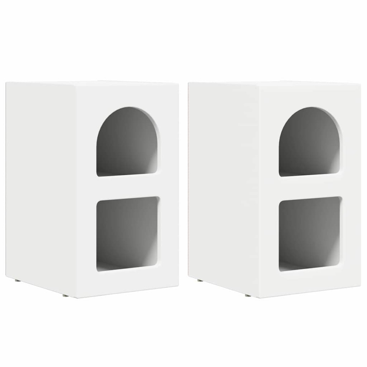 vidaXL Κομοδίνο ELST 2 τεμ. Λευκό 29,5 x 33,5 x 50 εκ