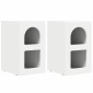 vidaXL Κομοδίνο ELST 2 τεμ. Λευκό 29,5 x 33,5 x 50 εκ
