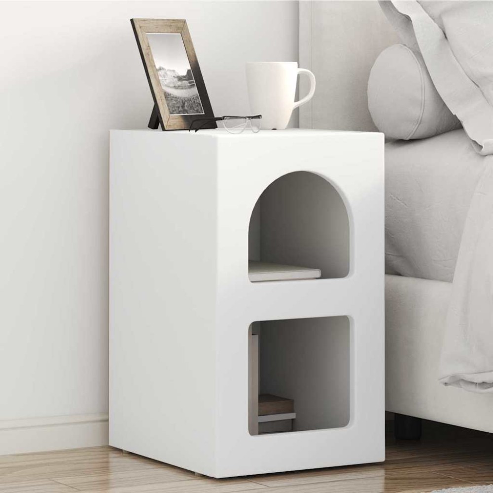 vidaXL Κομοδίνο ELST 2 τεμ. Λευκό 29,5 x 33,5 x 50 εκ