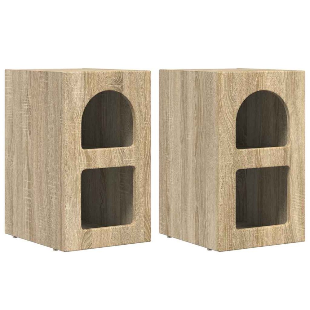 vidaXL Κομοδίνο ELST 2 τεμ. Δρύς Sonoma 29,5 x 33,5 x 50 εκ
